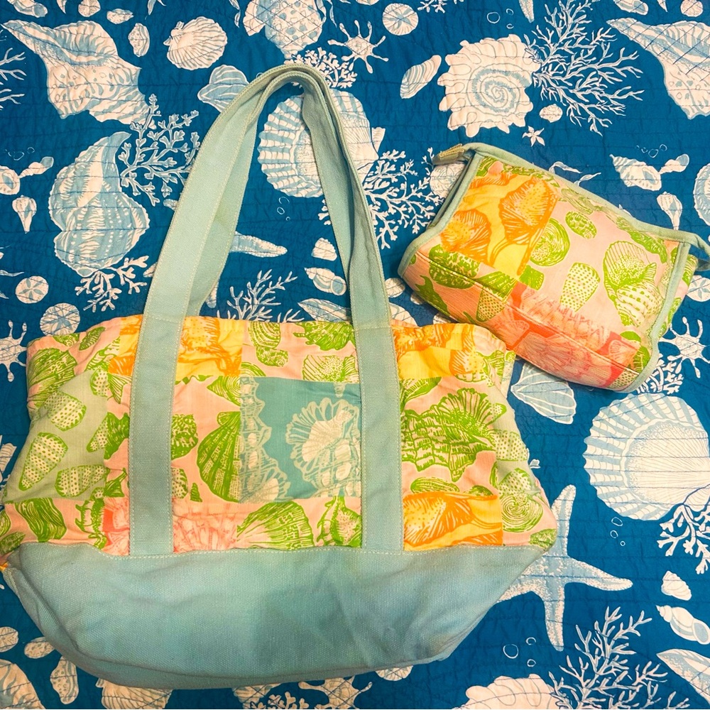 Lilly Pulitzer used summer canvas bags